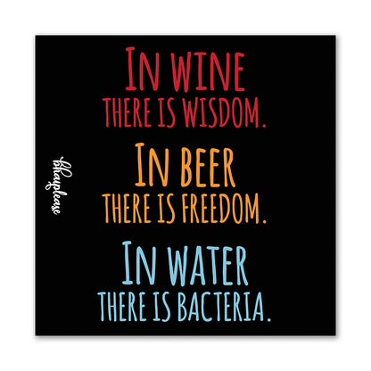 Wine Beer Water Wooden Fridge / Refrigerator Magnet