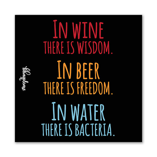 Wine Beer Water Wooden Fridge / Refrigerator Magnet