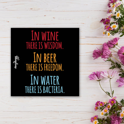 Wine Beer Water Wooden Fridge / Refrigerator Magnet