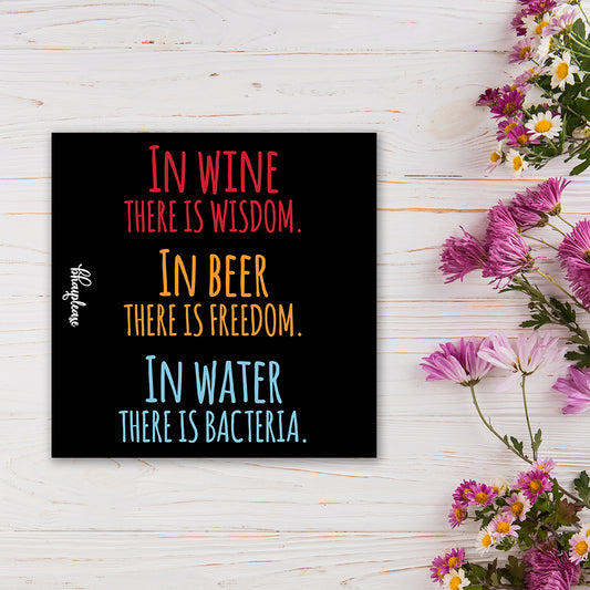 Wine Beer Water Wooden Fridge / Refrigerator Magnet