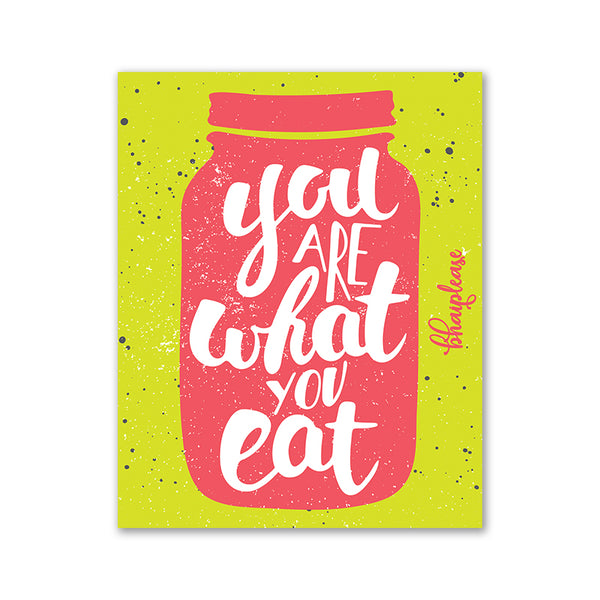 You are what you Eat Wooden Fridge / Refrigerator Magnet