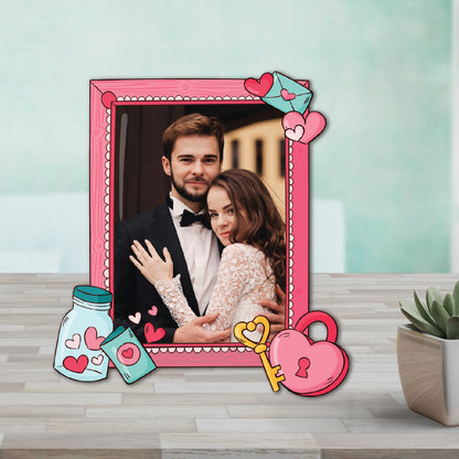 Lock & Key Personalized Wooden Fridge / Refrigerator Magnet