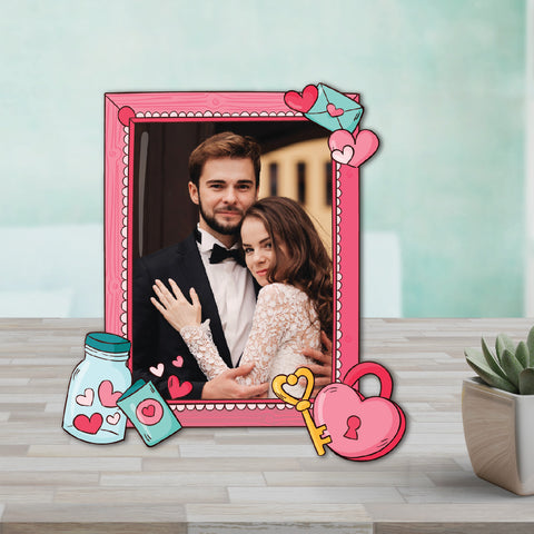 Lock & Key Personalized Wooden Fridge / Refrigerator Magnet