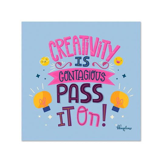 Creativity Is Contagious Fridge Magnet