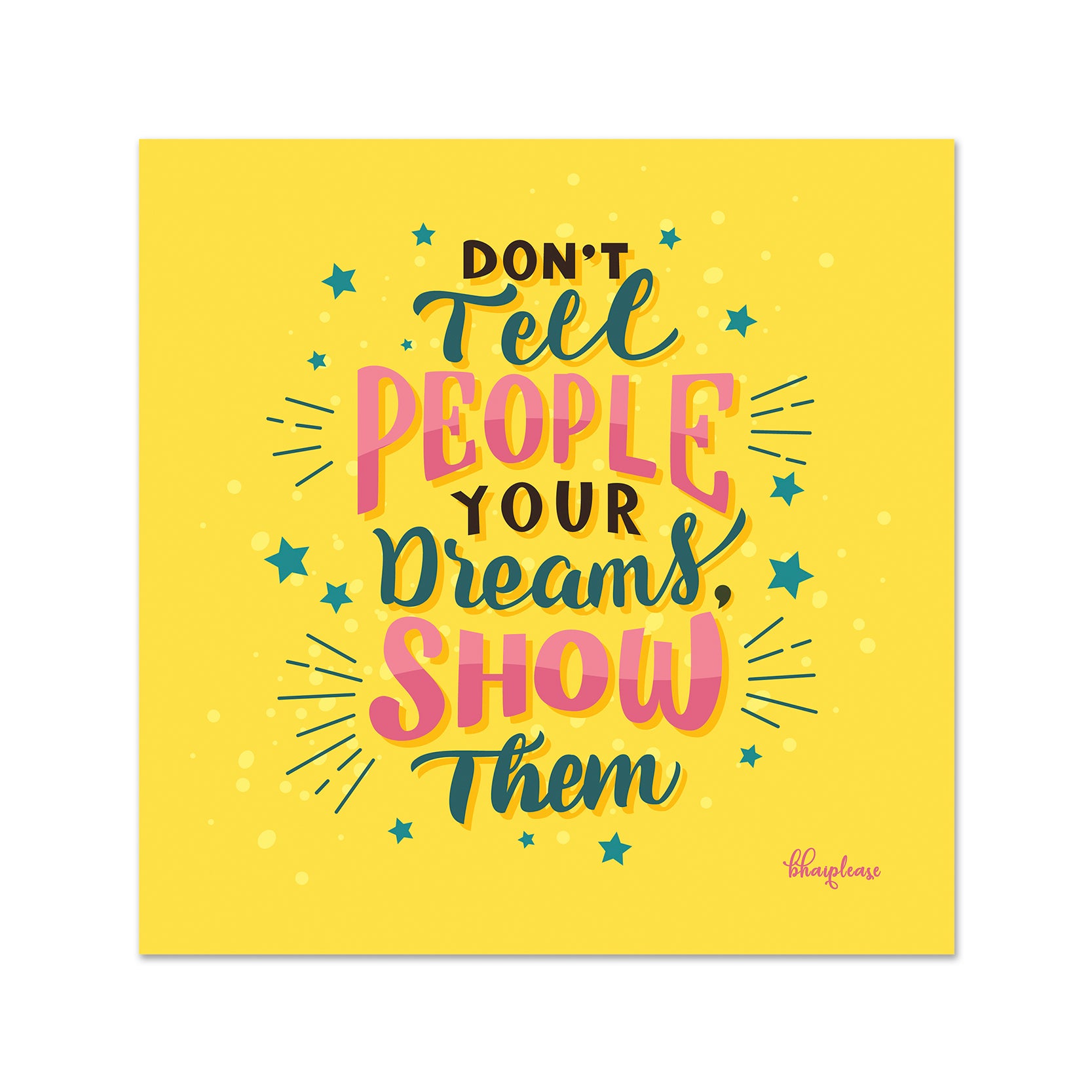 Don't Tell People Your Dreams Show Them Wooden Fridge / Refrigerator Magnet