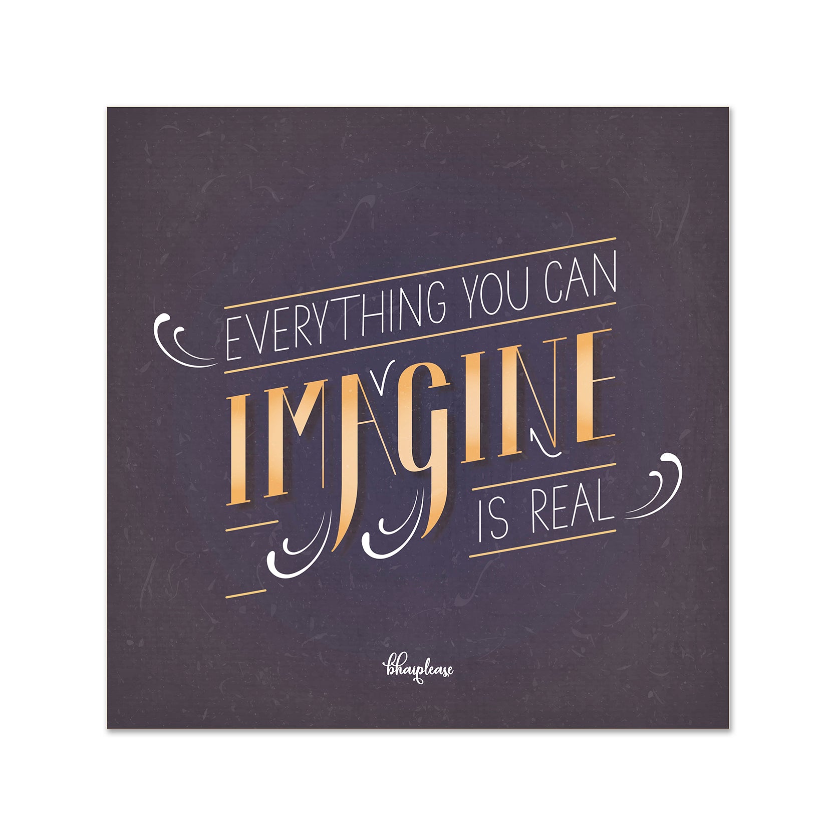 Everything You can Imagine is Real Wooden Fridge / Refrigerator Magnet