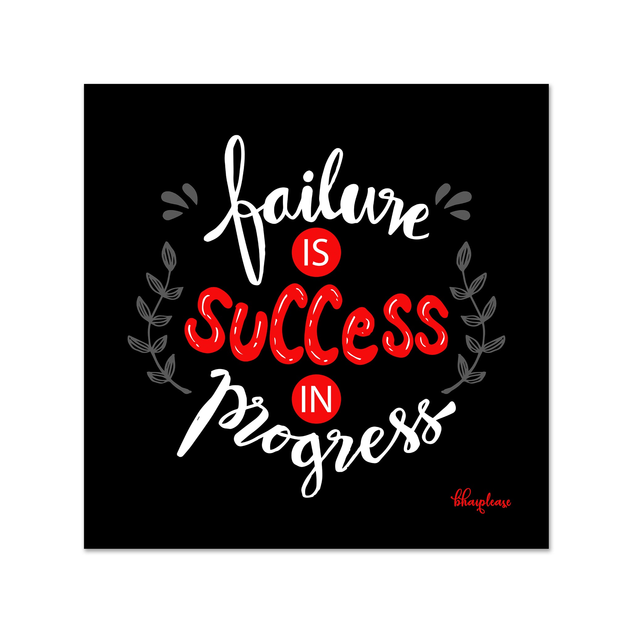 Failure is Success in Progress Wooden Fridge / Refrigerator Magnet