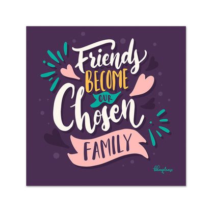 Friends Become Our Chosen Family Wooden Fridge Magnet