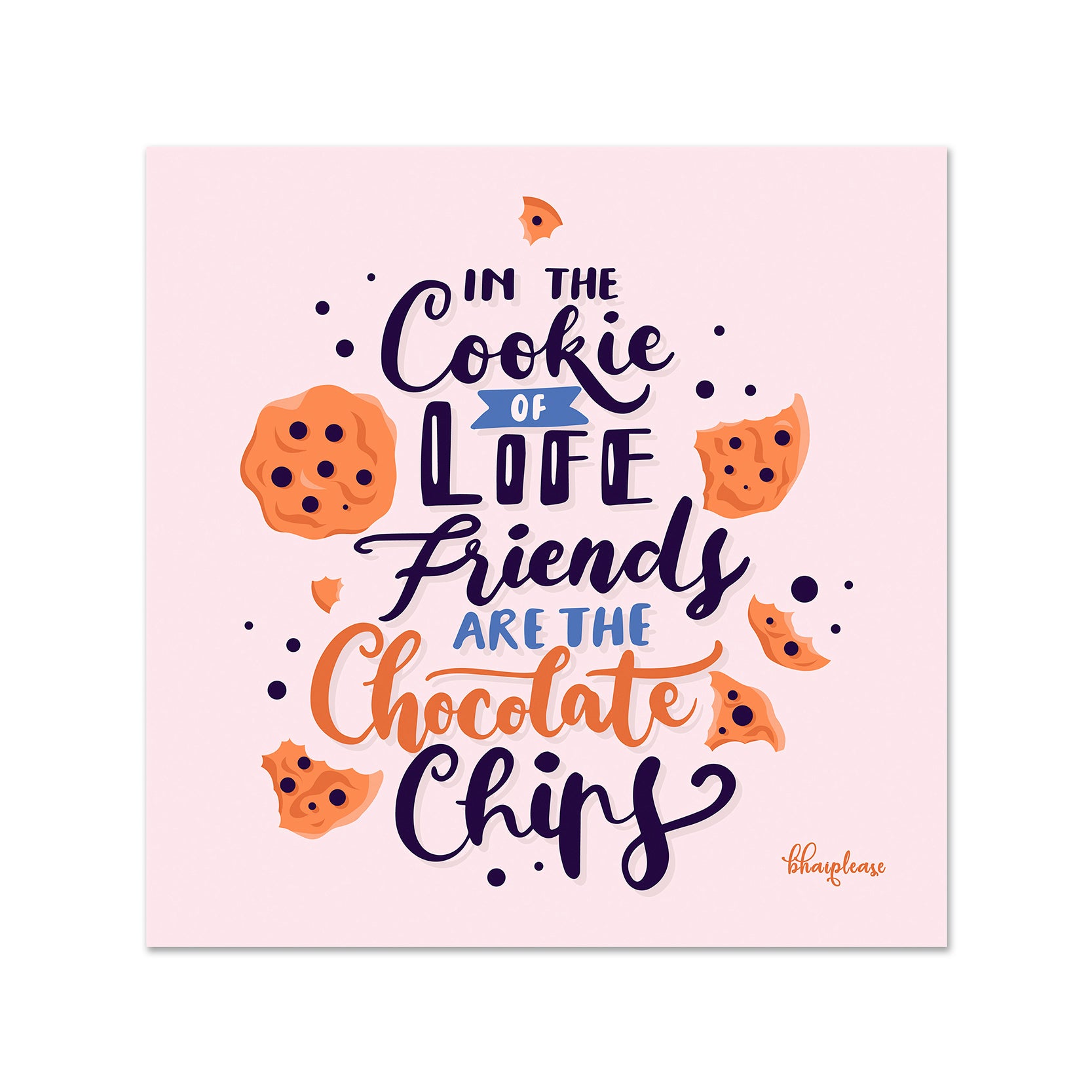 In The Cookie of Life Friends are The Chocolate Chips Wooden Fridge / Refrigerator Magnet