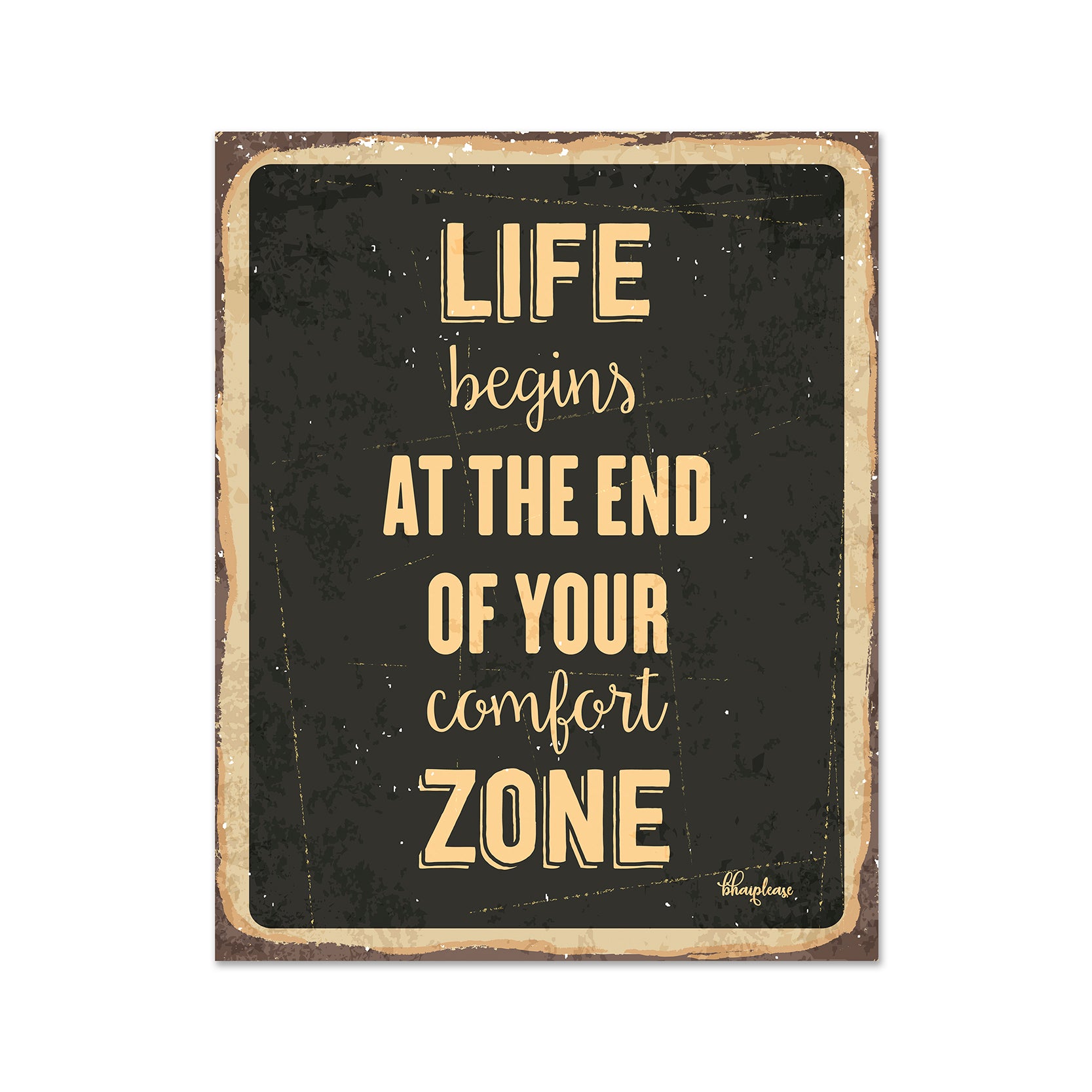 Life Begins at The end of Your Comfort Zone Wooden Fridge / Refrigerator Magnet
