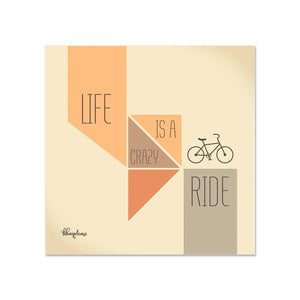 Life is a Crazy Ride Wooden Fridge / Refrigerator Magnet
