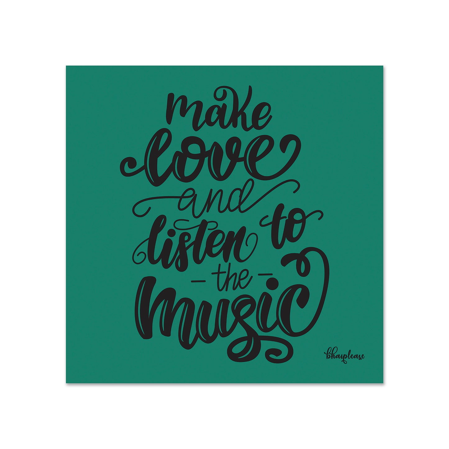 Make Love and Listen to Music Fridge Magnet