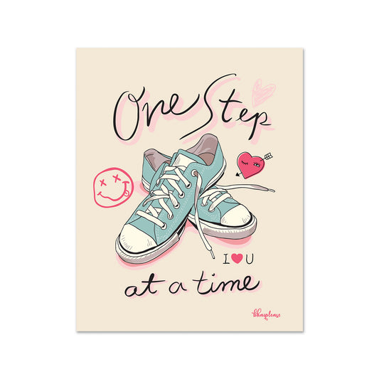 One Step at a Time Sneakers Fridge Magnet
