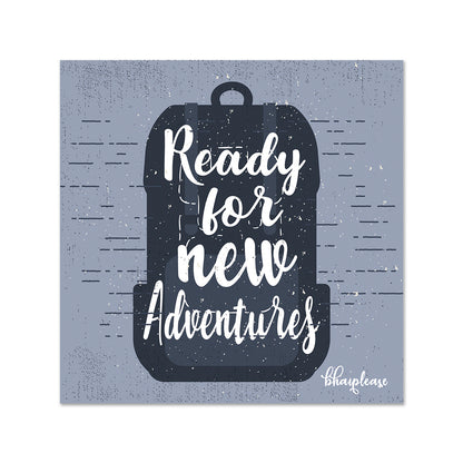 Ready for New Adventures Backpack Fridge Magnet