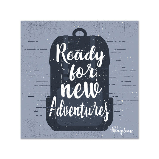 Ready for New Adventures Backpack Fridge Magnet