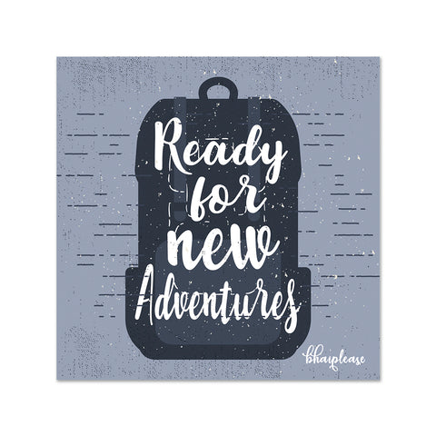 Ready for New Adventures Wooden Fridge / Refrigerator Magnet