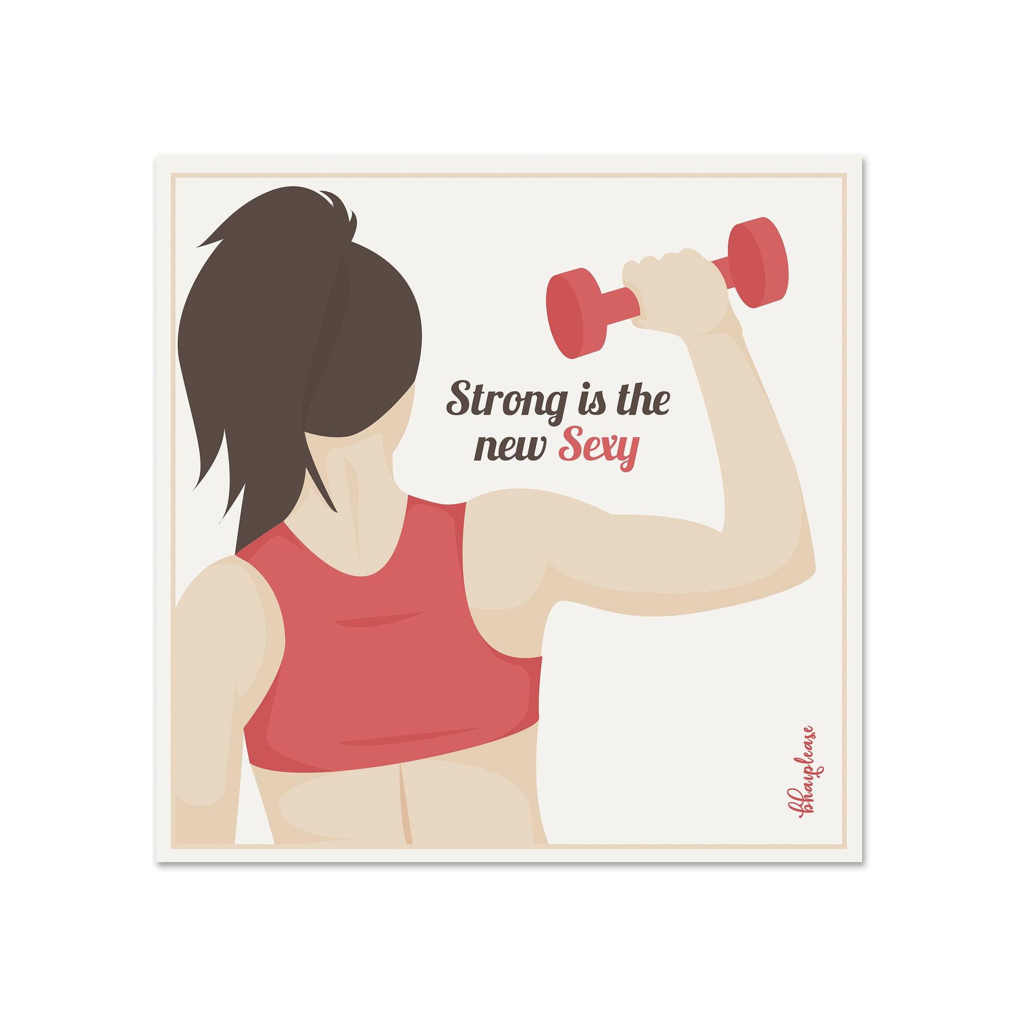 Strong is The New Sexy Wooden Fridge / Refrigerator Magnet