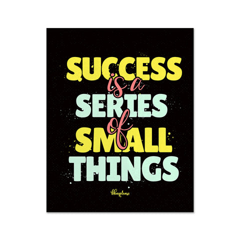 Success is a Series of Small Things Wooden Fridge / Refrigerator Magnet