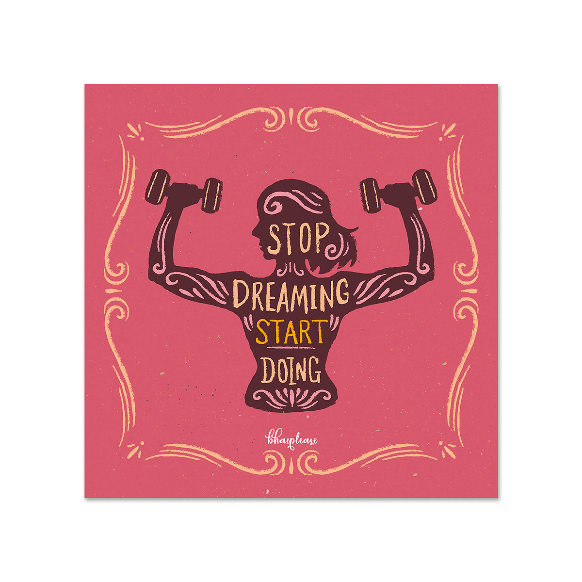 Stop Dreaming Start Doing Wooden Fridge / Refrigerator Magnet
