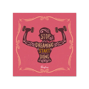 Stop Dreaming Start Doing Wooden Fridge / Refrigerator Magnet