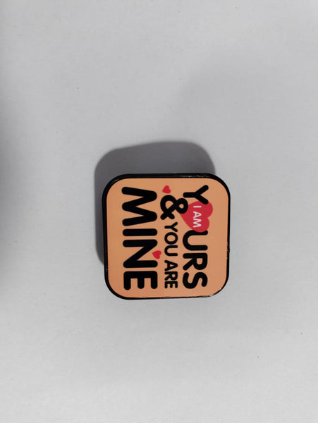 Valentine Hamper - 10 products (Personalised Fridge Magnet , Desk Frame, Coaster , Pin , Badge , Keychain , Pop Holder, Card, Chocolate and Rose)