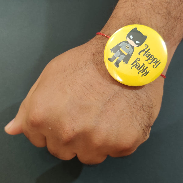 Batman Metal Rakhi with Fridge Magnet