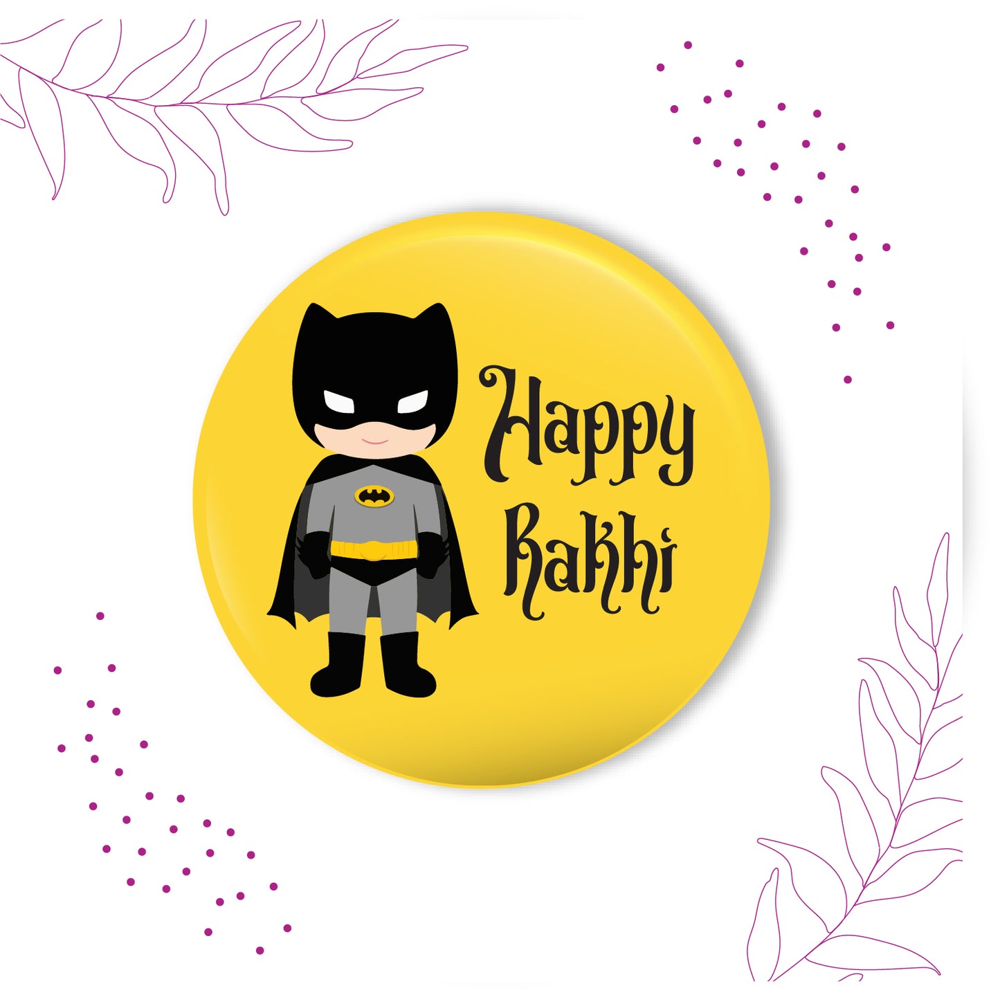 Cool Rakhi for superhero fan – Batman Rakhi with matching magnet