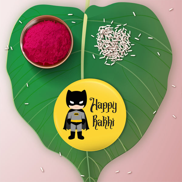 Batman Metal Rakhi with Fridge Magnet
