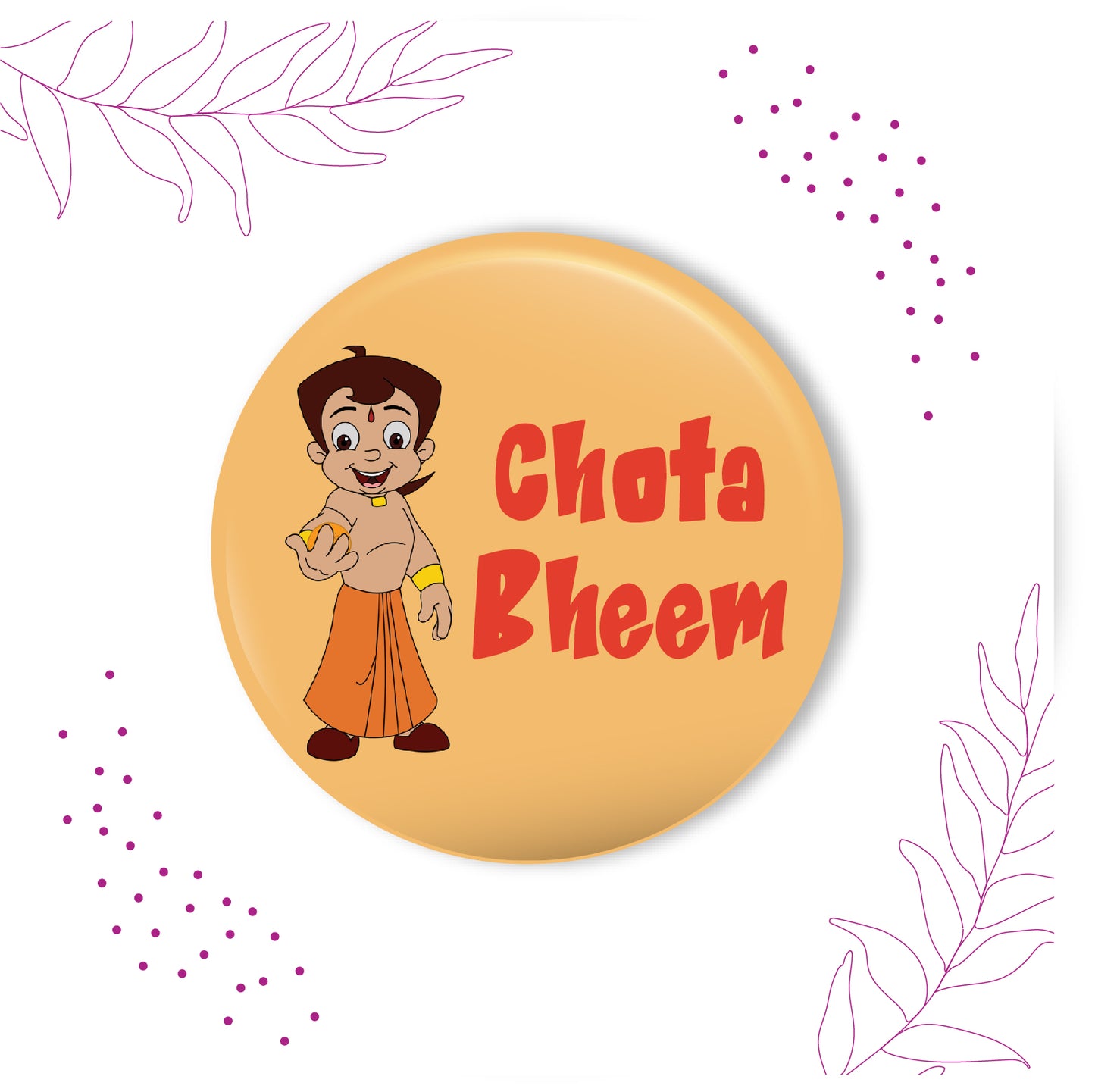 Fun Rakhi for kids – Chhota Bheem design with keepsake magnet