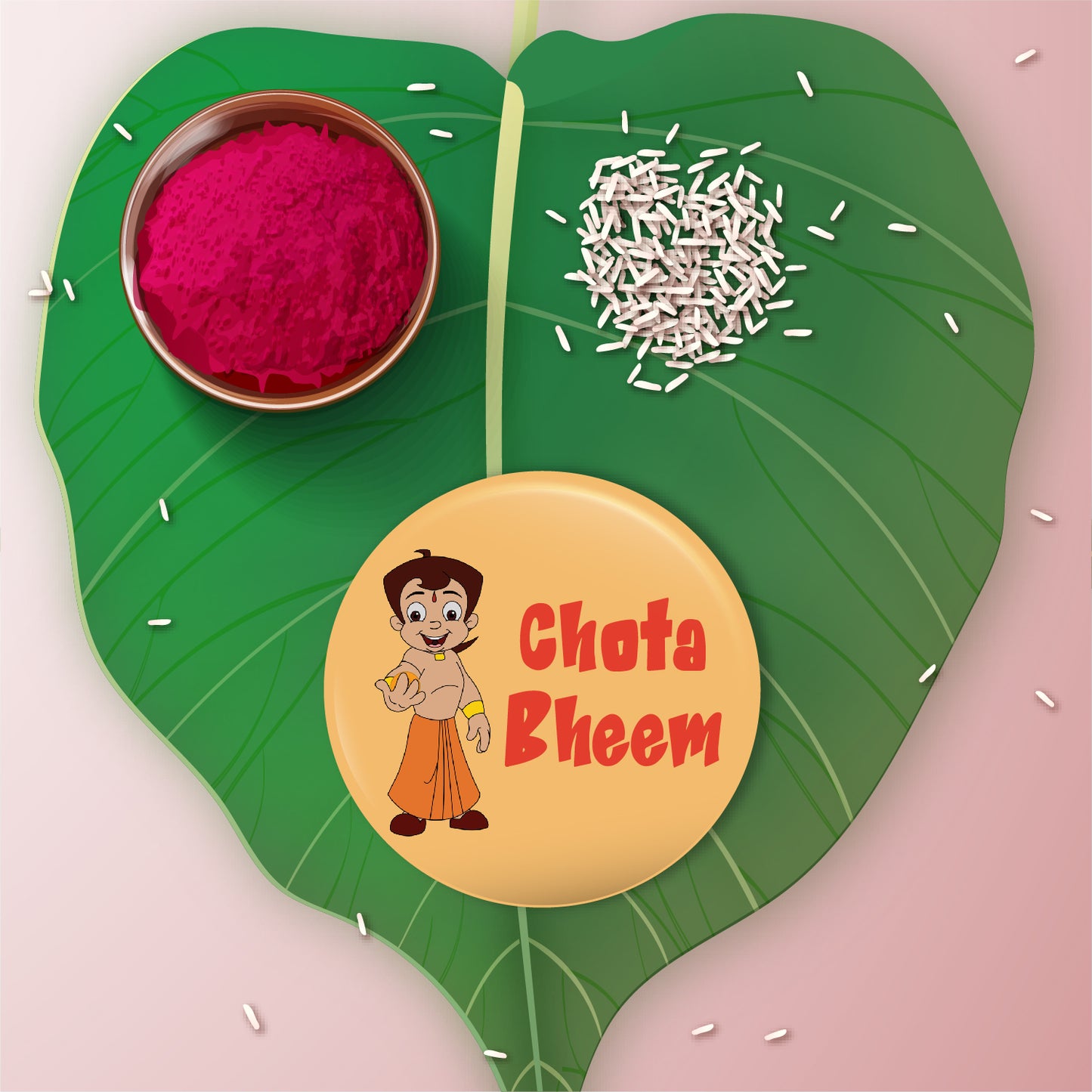 Raksha Bandhan Rakhi for younger brother – cartoon-themed metal Rakhi