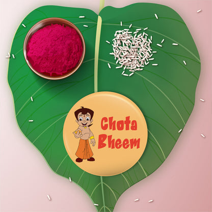 Raksha Bandhan Rakhi for younger brother – cartoon-themed metal Rakhi