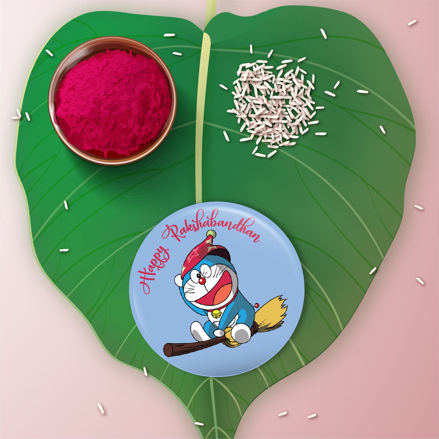 Doraemon Metal Rakhi with Fridge Magnet