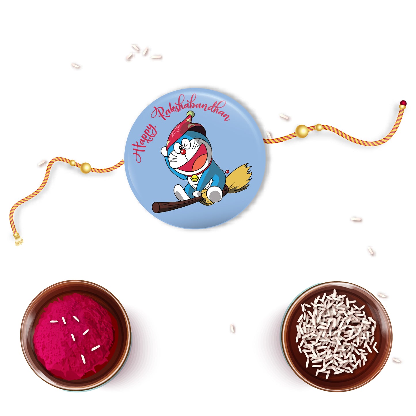 Doraemon Metal Rakhi with Fridge Magnet
