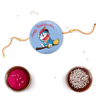 Doraemon Metal Rakhi with Fridge Magnet
