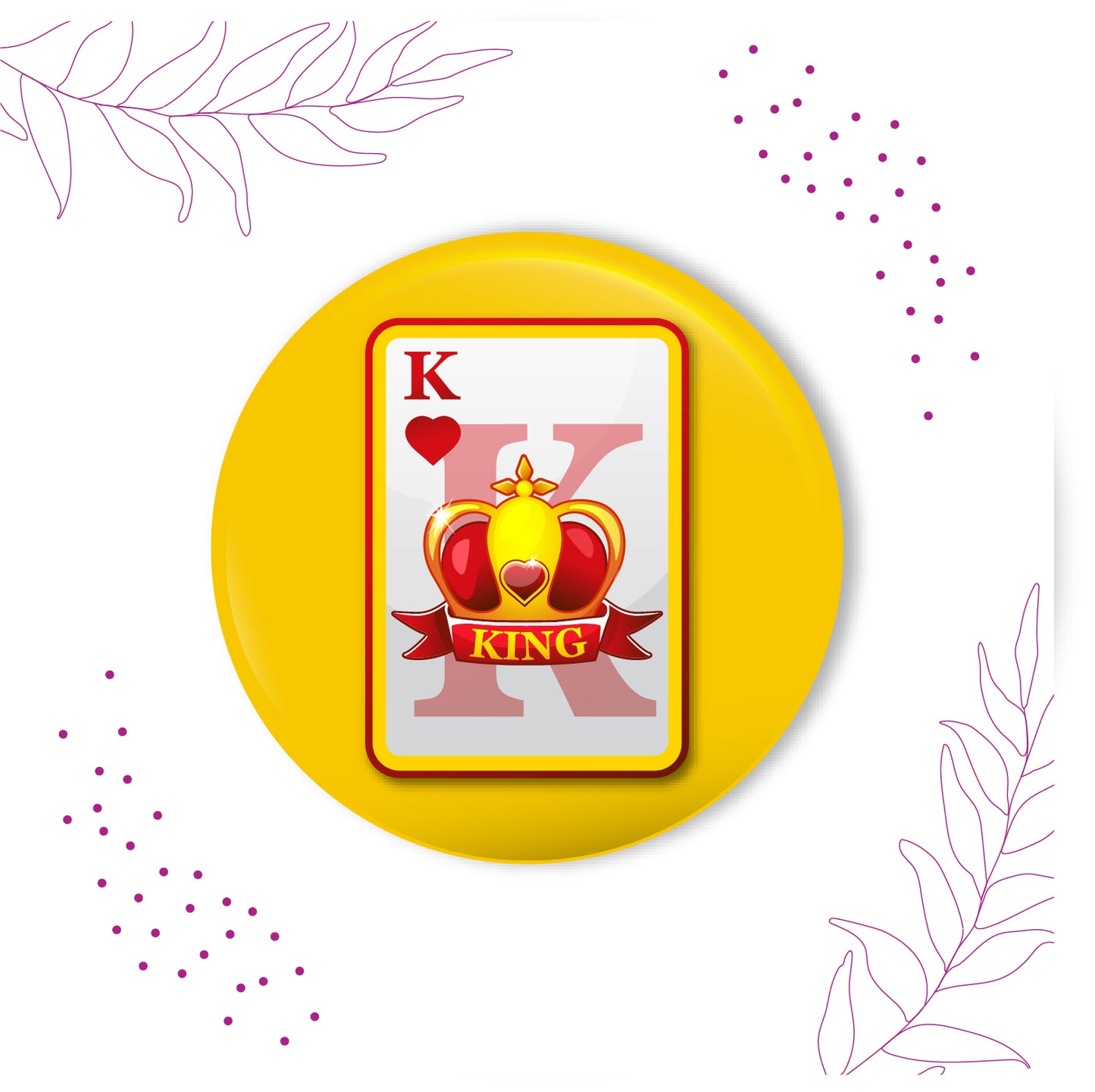 King Bhai Metal Rakhi with Fridge Magnet