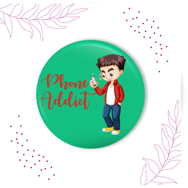 Phone Addict Metal Rakhi with Fridge Magnet