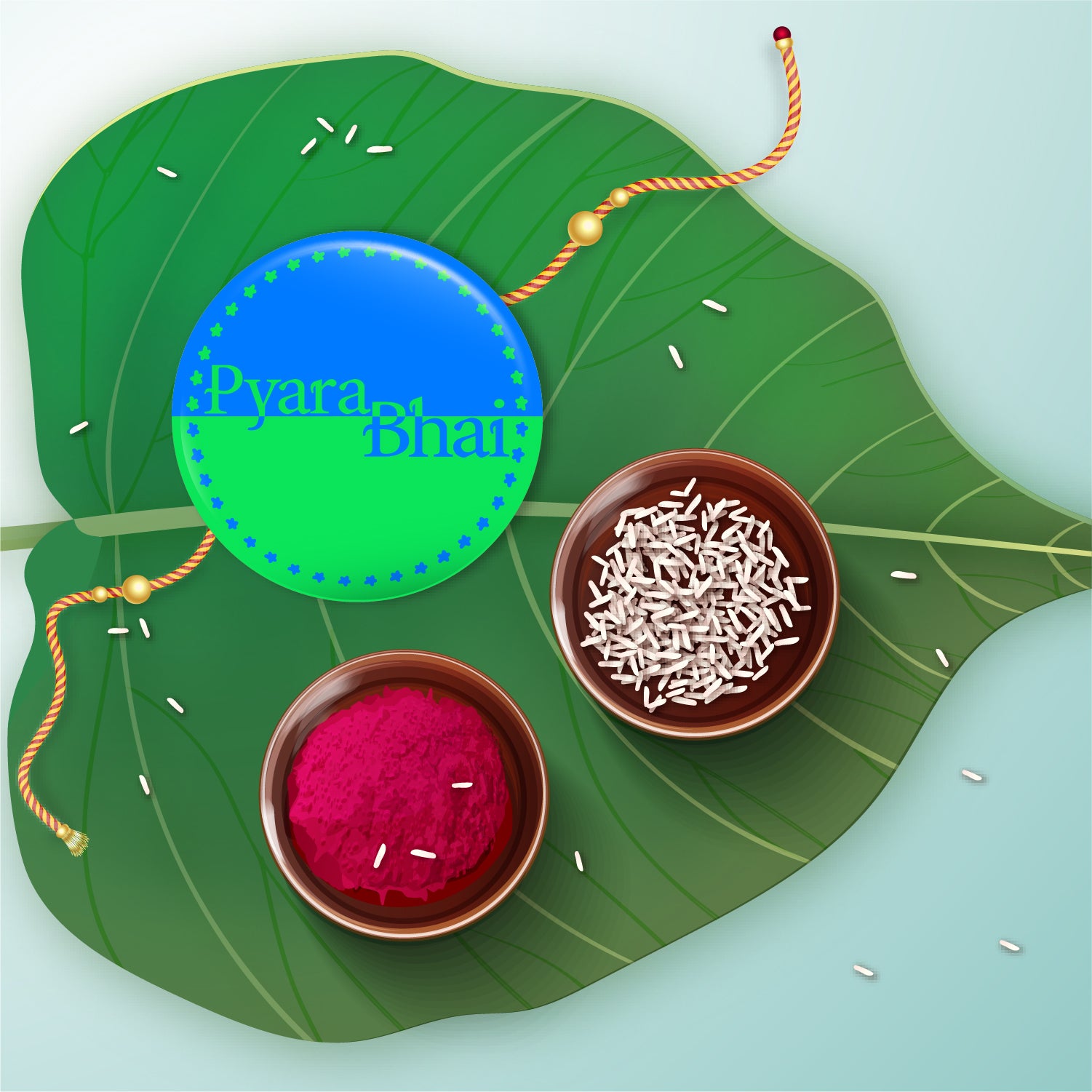 Pyara Bhai metal Rakhi with fridge magnet – emotional Rakhi gift