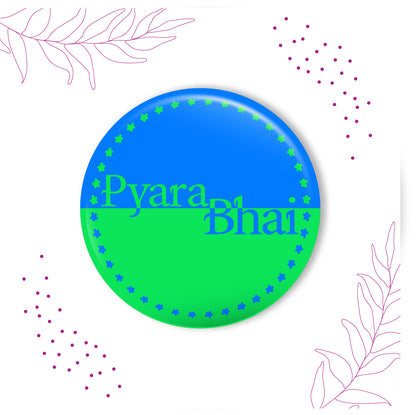 Rakhi for loving brother – Pyara Bhai metal Rakhi and magnet combo