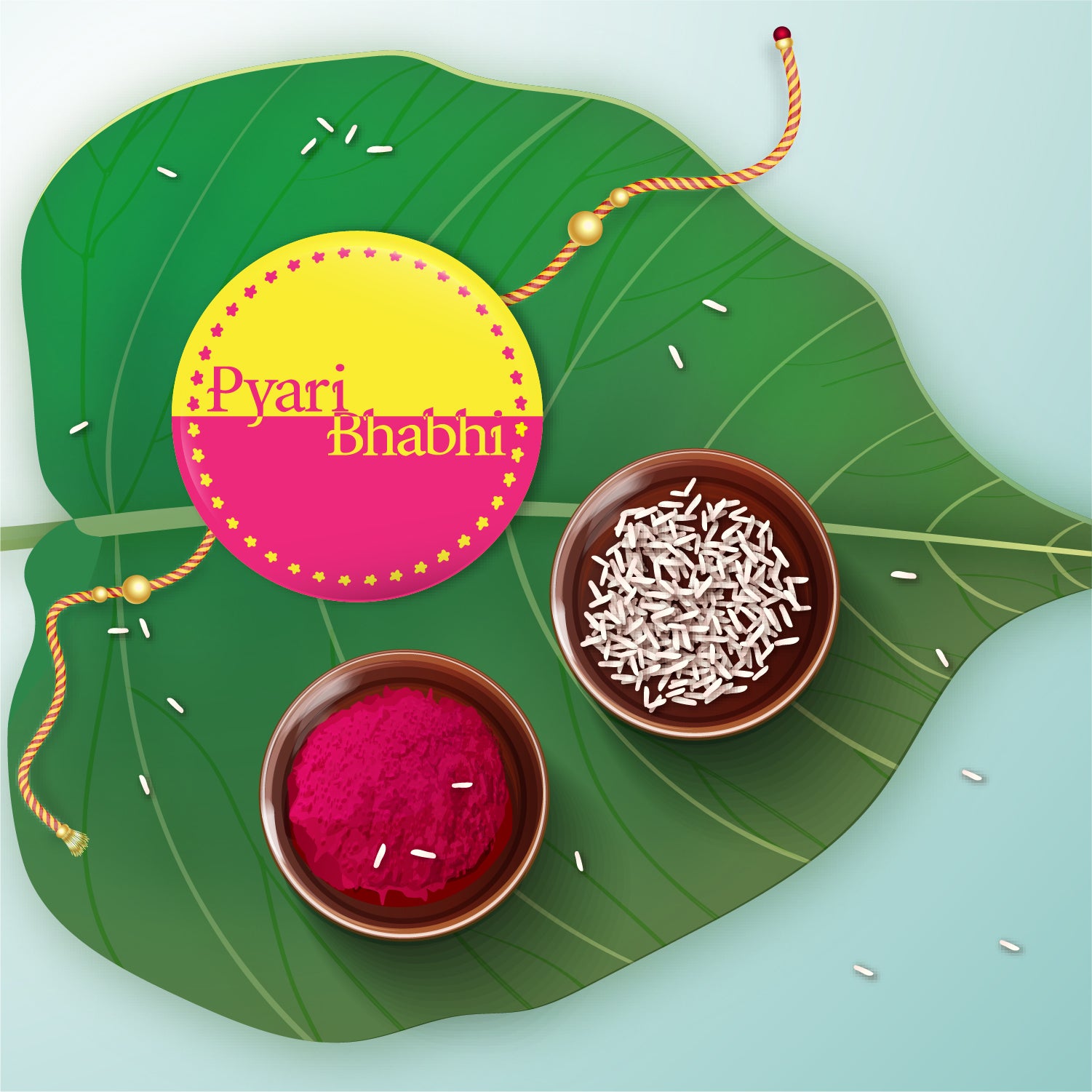 Pyari Bhabhi Lumba shown both on its tassel and as a fridge magnet.