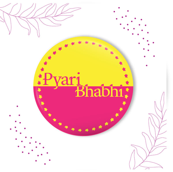 Pyari Bhabhi Metal Rakhi/Lumba with Fridge Magnet