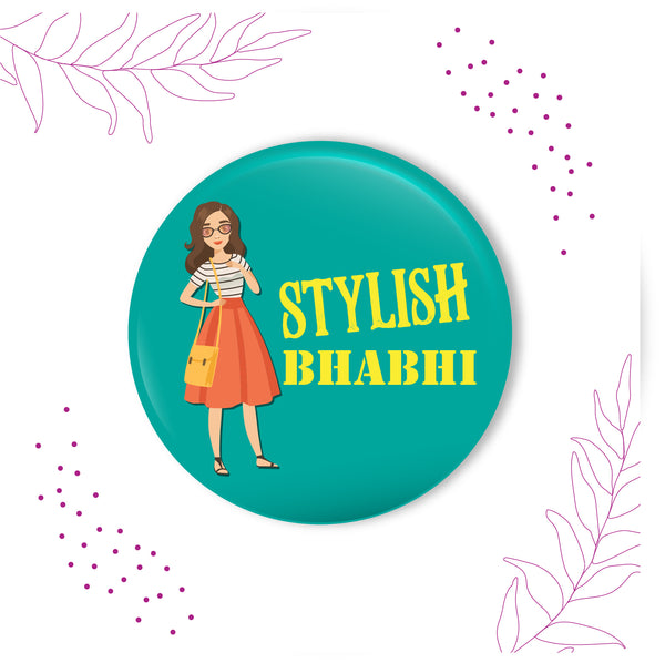 Stylish Bhabhi Metal Rakhi/Lumba with Fridge Magnet