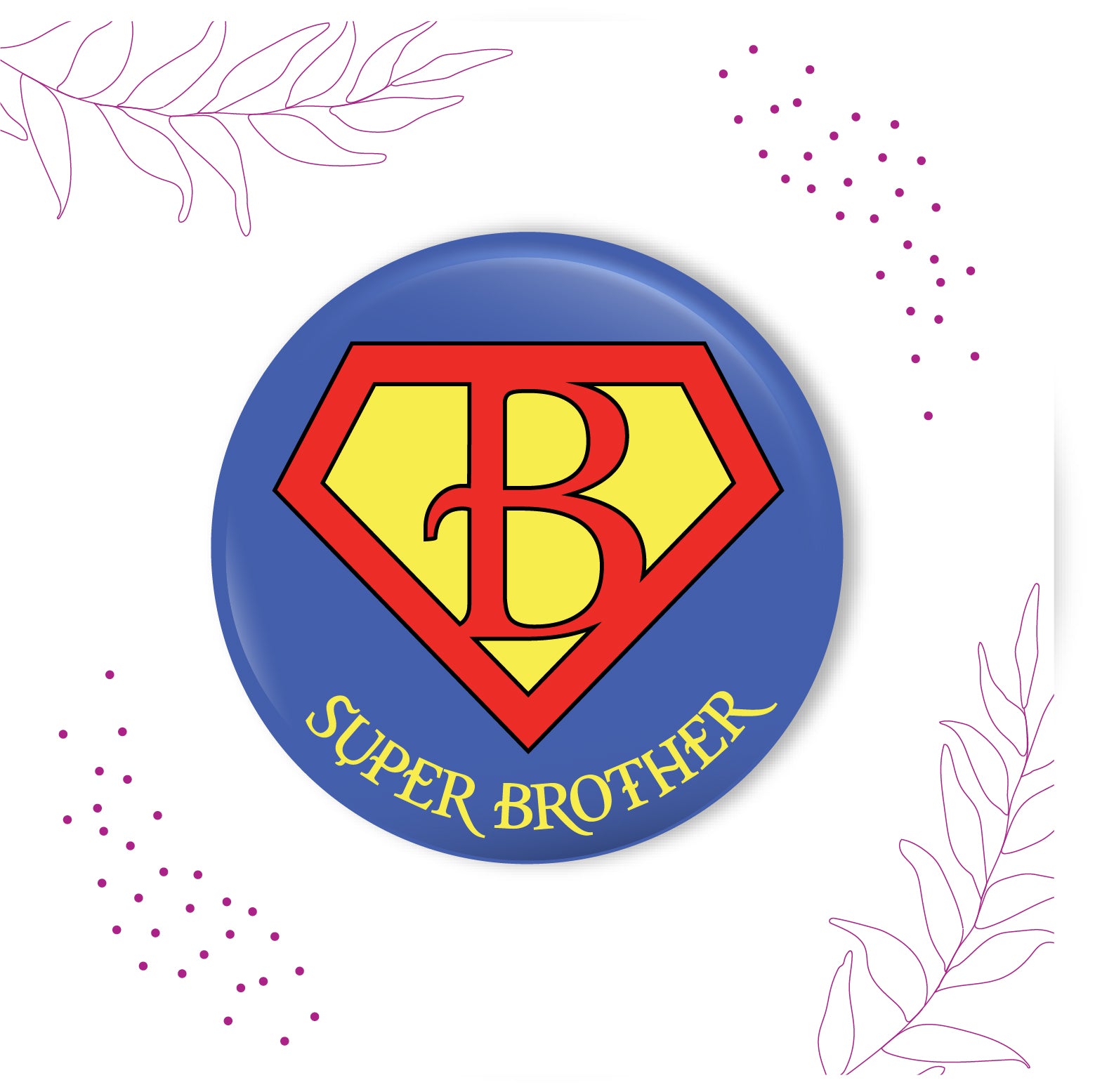 Brother proudly wearing Super Brother Metal Rakhi on his wrist.