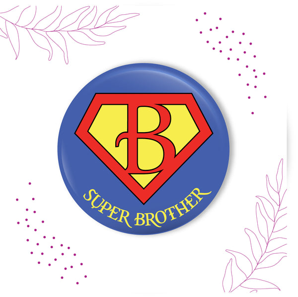 Super Brother Metal Rakhi with Fridge Magnet