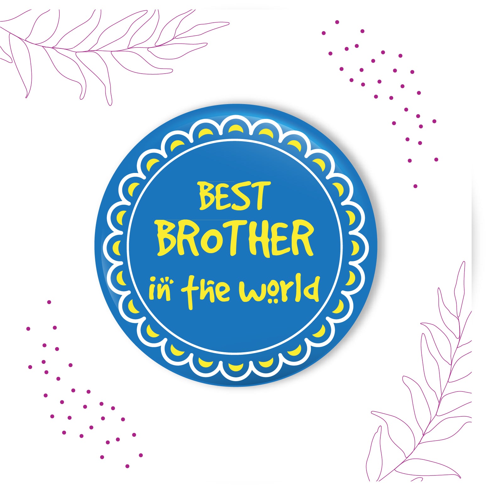 Emotional Rakhi gift – premium metal Rakhi and keepsake magnet