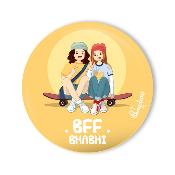 Bff Bhabhi Round Fridge Magnet