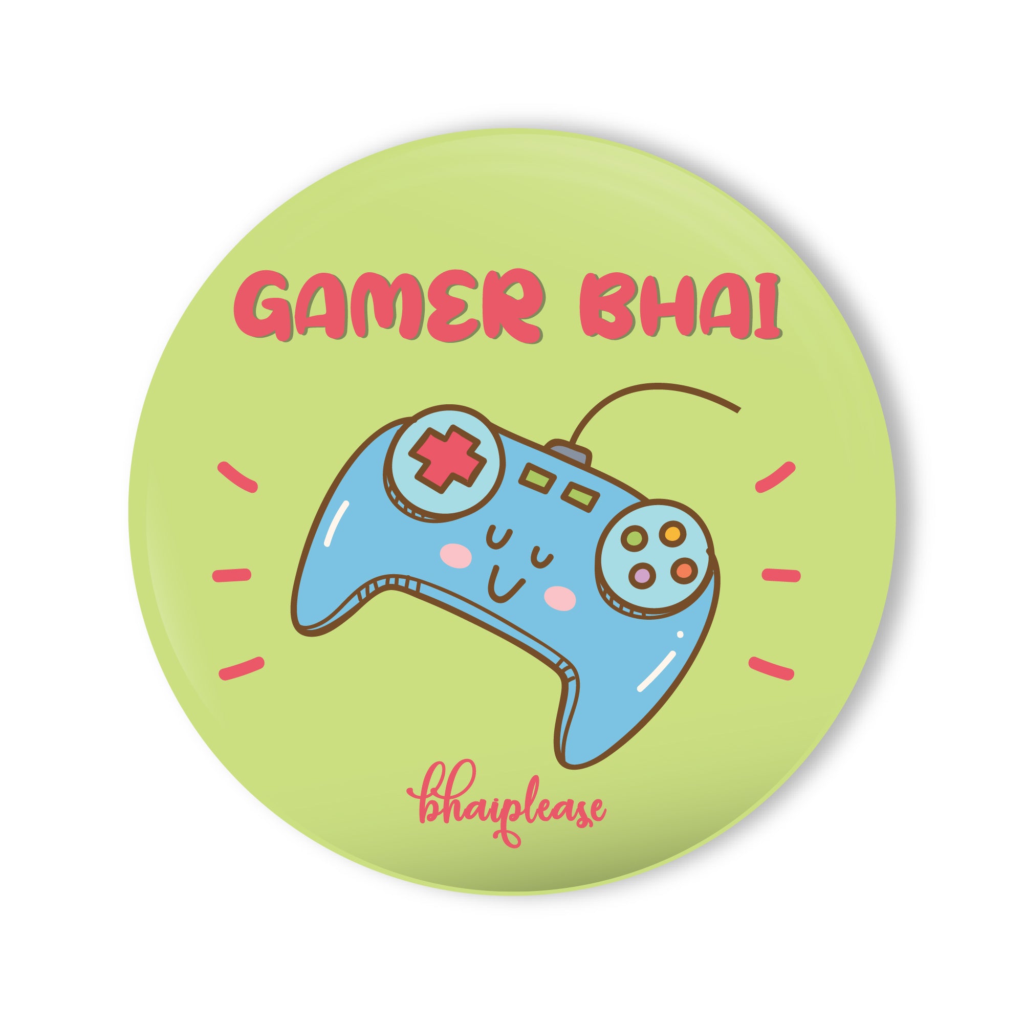 Gamer Bhai Round Fridge Magnet