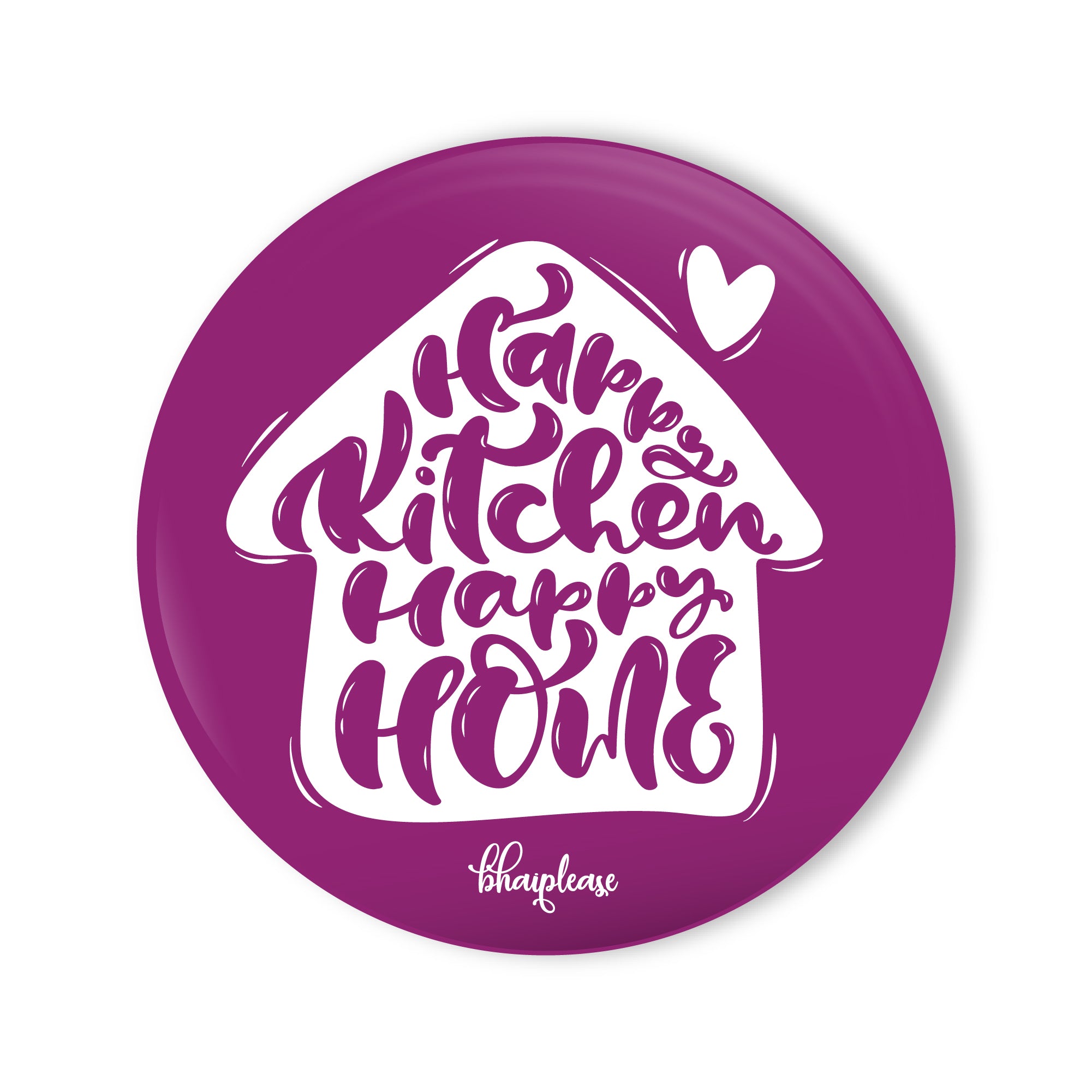 Happy Kitchen Happy Hour Round Fridge Magnet