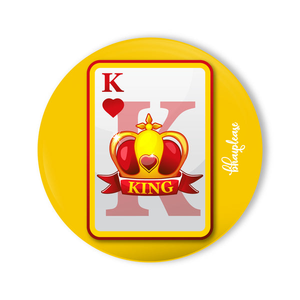 King Round Fridge Magnet