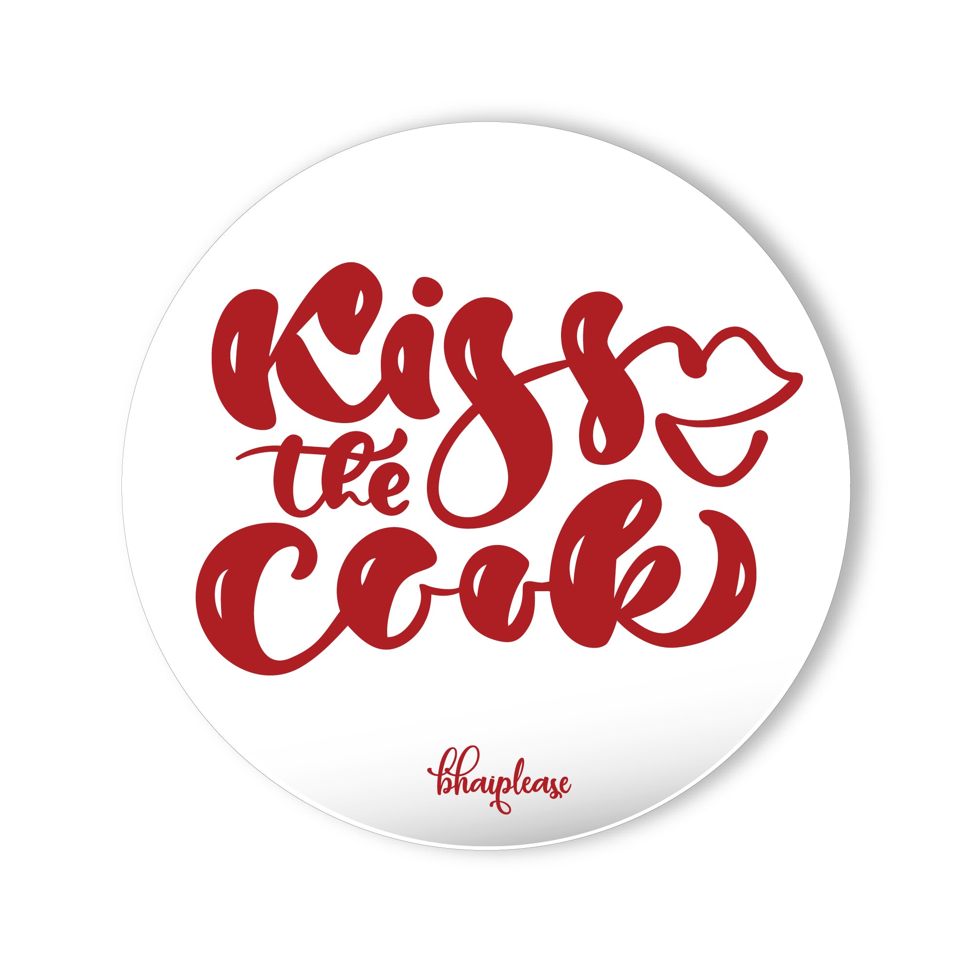 Kiss The Cook Round Fridge Magnet