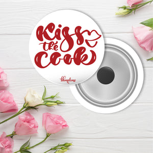 Kiss The Cook Round Fridge Magnet